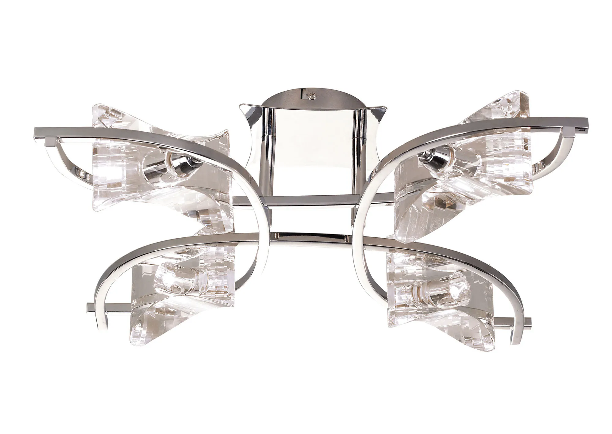 Kromo Polished Chrome Ceiling Lights Mantra Flush Fittings